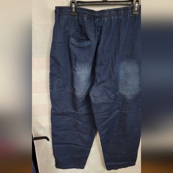 Mordenmiss Denim 2 Front & 1 Back Pockets 2xl Pants Elastic Waist Faded Areas - Picture 4 of 5